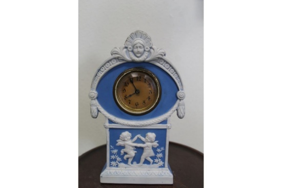 Porcelian Blue & White Face Clock