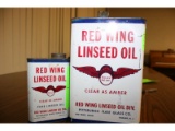 RED WING 1 GALLON & 1 PINT LINSEED OIL CANS