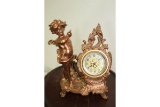 Gold Cast Wind-Up Clock