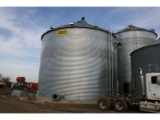 Sioux 25,000 Bu. Grain Bin, 7 Ring, 36’ Diameter, Air Floor, 8” Hutchinson Sump Auger & 5 HP Elec. M