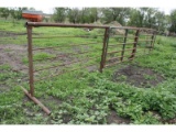 24’ Freestanding Well Pipe Livestock Panel w/ 2 Swing Gates