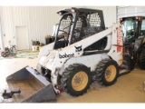 Bobcat 853 Skidloader w/Dsl. Engine, Nearly New Rubber, Tach Shows 3,238 Hrs., 1000 Hrs. on New