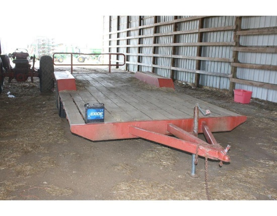 8 Ft.x20 Ft. Tandem Axle Bumper Pull Hay Trailer, Spring Ride