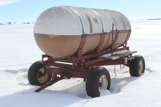 Water Trailer w/2- 500 Gal. Tanks on Gear.