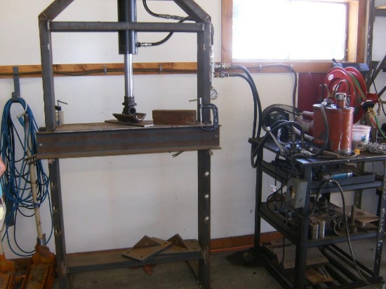 Homemade shop press w/ hyd. control valve