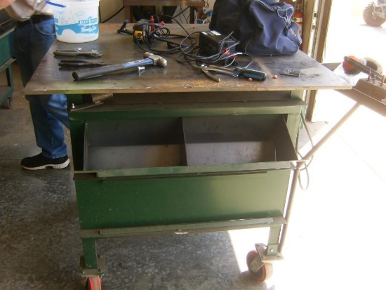 40in. X 40in. Rolling welding table w/ side storage