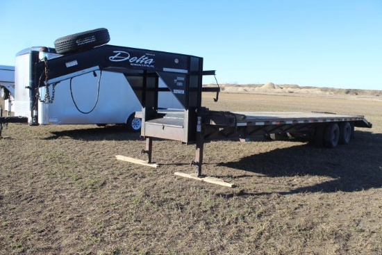 2014 Delta Flatbed Gooseneck Dual Wheel 32 Ft. Dual Axle Trailer