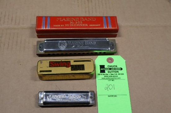 M. Hohner #365 Marine Band Harmonica & Swing Band Harmonica