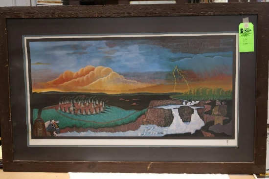 Stuart A. Brings Plenty (Falls of the Big Sioux River Before 1830s) 046/750 Ltd Edition Print