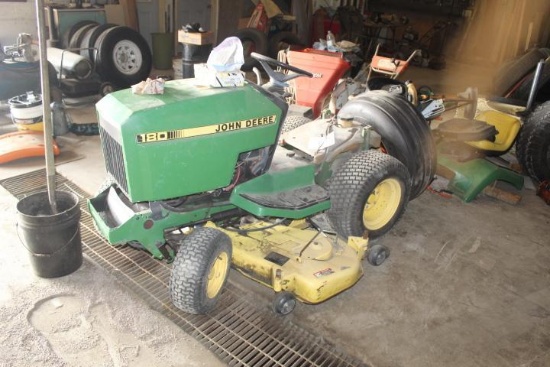JD 345 Lawn Tractor w/ Deck, Has 180 Hood