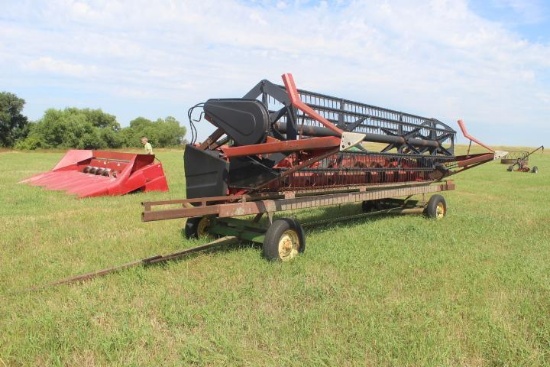 CASE IH 1020 Bean Head, 20 Ft. w/ HM Head Trailer, SN: JJC0083947