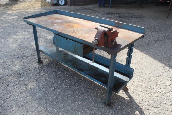 6 Ft.x28 In. x34 In. T Steel Shop Bench