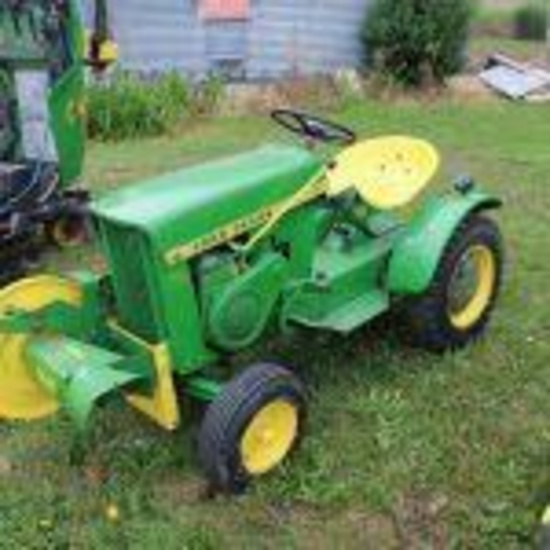 JD #110 Lawn Tractor w/ Kohler Eng., Front Mtd. PTO, Hyd. Unit, Variable, Belt Driver, Good