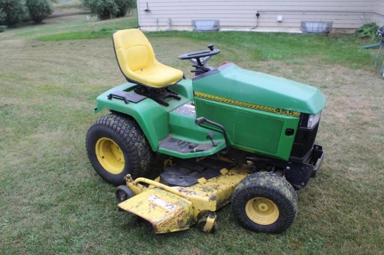 JD #445 Lawn Tractor w/ 60in. Deck (Deck Fair Cond.), 22HP V-Twin Eng., Runs Good