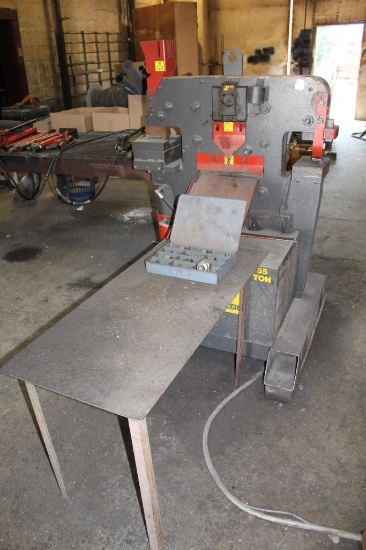 Edwards 55T Jaws IV Hyd. Iron Worker, Comb. Shear, Punch, Angle Iron Cutter & Notcher, 3 Ph.