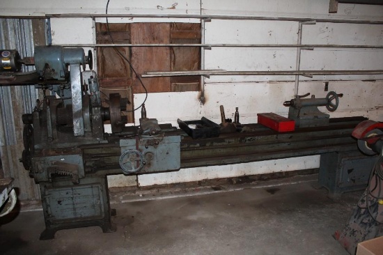 Rahn-Larmon Lathe w/9ft.Bed, Self Feed, 3 Ph. (Not Working)