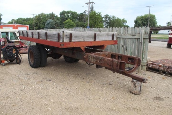 Shopmade 7ft.6in.x 16.6in.Bumper Pull Trailer w/Hyd. Hoist from Tractor Hyd.