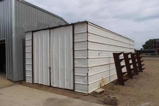 12ft.x29ft.Steel Frame Storage Building w/ Steel Clad Ext.- To Be Moved