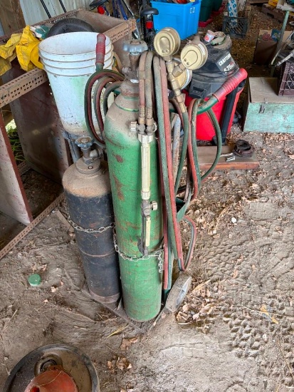 Oxy Acetylene Torch Set w/Cart & Tanks