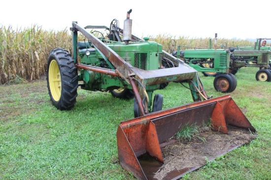 JD 60 Tractor w/Loader, SN: 6038853, Good Titan 13.6-38 Tires, 6-16 Front Tires, Unsure on Engine