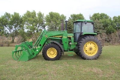 1991 JD 4455 MFWD Tractor