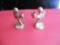 2 Vintage Mini candle incense figurines