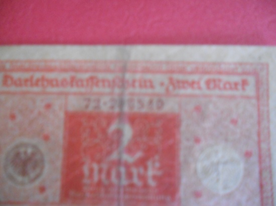 1920 Germany 2 Mark Red