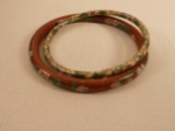 2 Cloisonne Bangle Bracelets