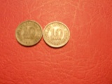 Lot of 2 British Borneo 1961, Ten Cents