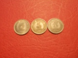 Lot of 3 British Borneo 1961, 5 Cents