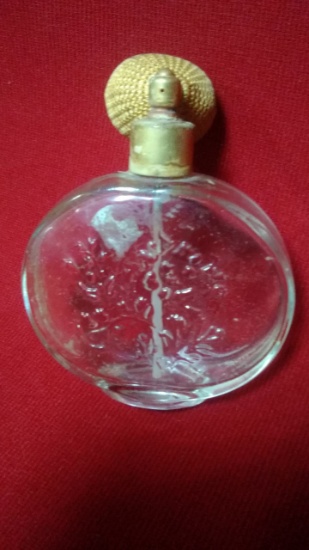 Vintage clear Glass Perfume Bottle