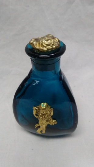 Vintage blue glass Perfume Bottle