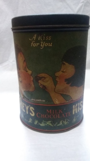 Vintage Hershey Kisses tin can