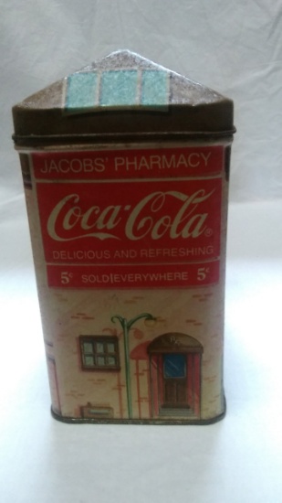 Vintage Coca Cola storage can