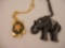 Lot of 2 Elephant and Turtle Necklace
