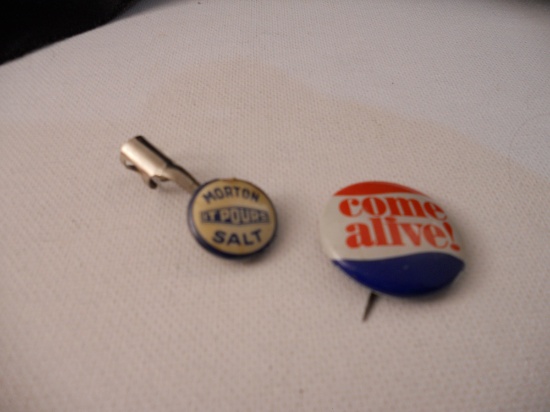 Antique/Vintage Lot of 2 Advertising Pins