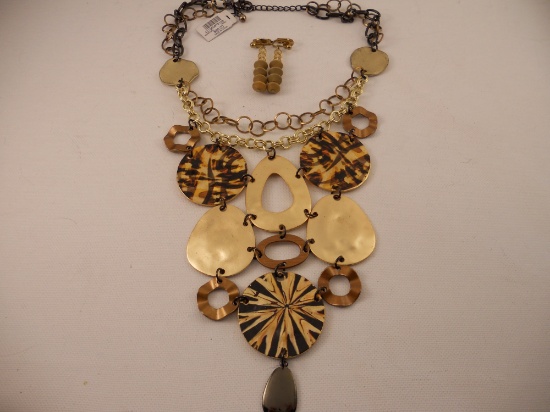 Chico's Gold ToneNecklace and Earrings