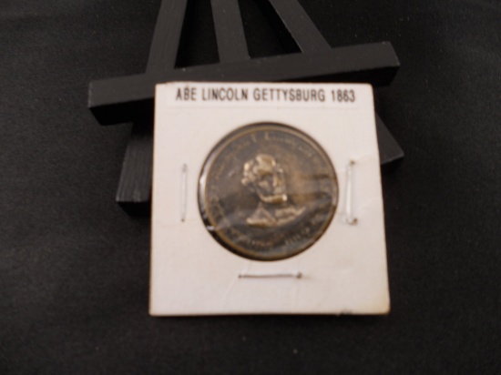 Abe Lincoln Gettysburg 1863 Medal