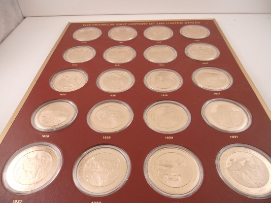 Franklin Mint History of U.S. Solid Bronze 1896-1915 Coins