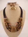 Chico's Copper Tone Necklace and Earrings