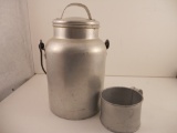 Antique/Vintage Aluminum Pitcher Jug and Tin Cup