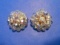 Lot of 2 Vintage Rhinestone Brooches