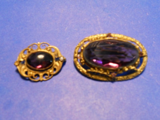 Lot of 2 Vintage Brooches