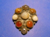 Vintage  Multi stone Brooch