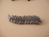 Vintage Blue Frosted Rhinestone Brooch