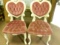 Upholstered Chairs, Heart shaped Back, Bid times 2