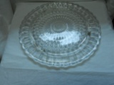 Vintage Clear Glass Cake Plate