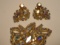 Set Vintage Rhinestone Brooch and Earrings