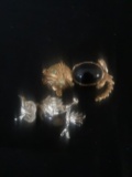 Lot of 2 Vintage Owl Brooches