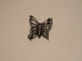 Vintage Sterling Silver Butterfly Brooch